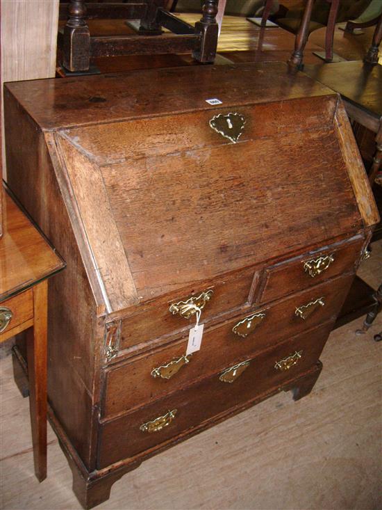 Small George III oak bureau